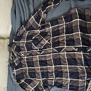 Be Cool Plaid Long Sleeve Size M